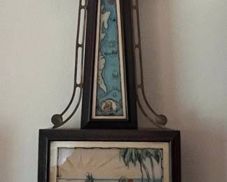 E. Ingraham Company 'Treasure Island' Banjo Clock