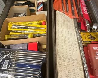 Vintage Machinist Drill Bit and Tool Storage Cabinet