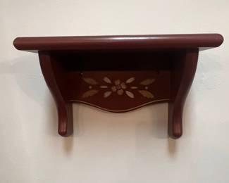 Hand-Painted Wooden Wall Shelf