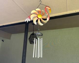 Exhart WindyWings Flamingo Kinetic Wind Chime