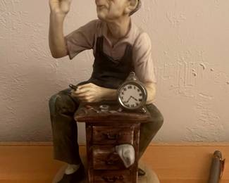 Capodimonte 'The Watchmaker' Porcelain Figurine by A. Benni