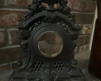 Antique Cast Iron Mantle Clock Case