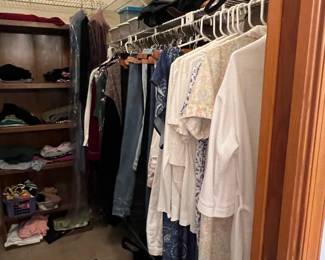 Estate Closet Contents: Assorted Women's Apparel and Accessories