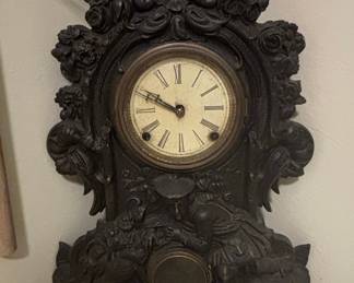 Ansonia 'La Rochelle' Black Mantel Clock