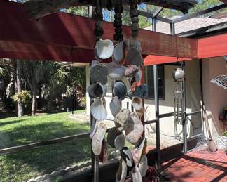 Coastal Driftwood and Seashell Wind Chime