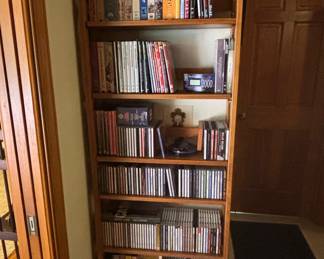 Solid Oak Media Storage Tower