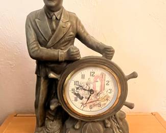 Vintage 1930s United Clock Corp. FDR 'Man of the Hour' Electric Mantle Clock