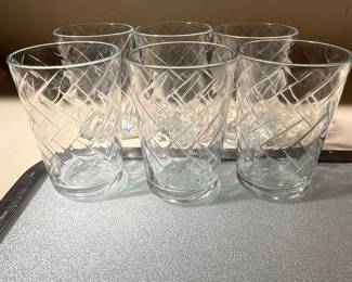 Vintage Anchor Hocking Basketweave Tumblers