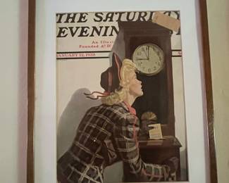 Saturday Evening Post Magazine Cover, January 22, 1938 by Albert W. Hampson
