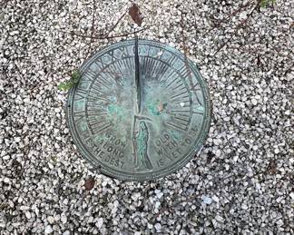Vintage Bronze 'Grow Old Along With Me' Sundial