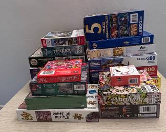 Assorted Collection of 15 Jigsaw Puzzles