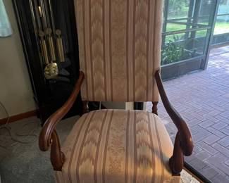 Queen Anne Style Upholstered Armchair