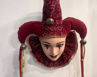 Porcelain Jester Wall Mask