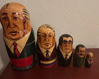 Soviet and Russian Political Matryoshka Nesting Doll Set