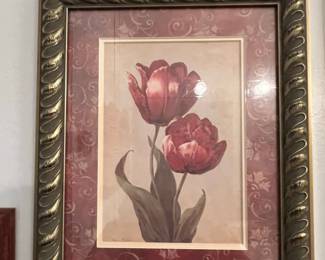 Vintage Vivian Flasch Framed Tulip Print