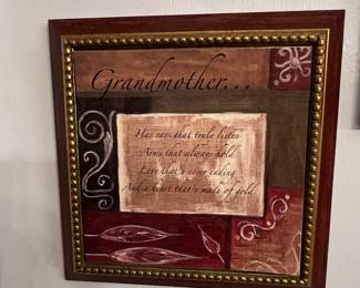 Grandmother Sentiment Wall Plaque