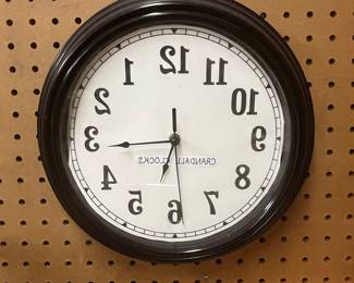 Crandall Clocks Reverse-Number Wall Clock