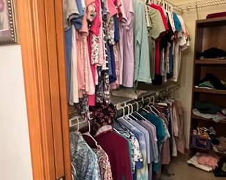 Estate Closet Contents: Assorted Women's Apparel and Accessories