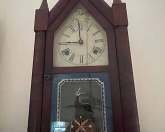 Antique Gothic Revival Shelf Clock
