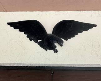 Vintage Cast Aluminum Spread Eagle Wall Plaque