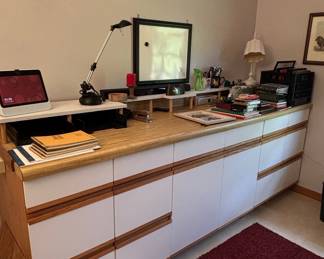 Mid-Century Modern Style Low Profile Credenza/Storage Unit