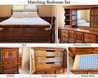 Matching Brown Bedroom Set Detail Board