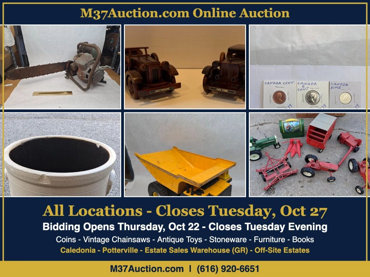 M37Auction.com All Locations Online Auction - Bidding Closes Tuesday, Oct 27, 2026
