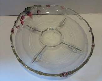 Vintage Mikasa Tarragona 5-Part Glass Relish Tray - Walther Germany