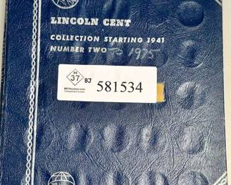 Lincoln Head Cents Book 2 - Date Range 1941 - 1975 - 86 Coins