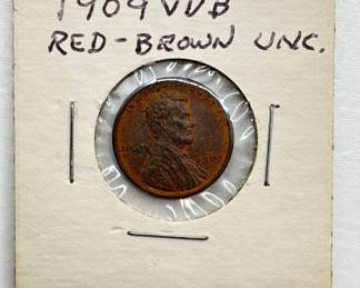 1909 VDB Lincoln Cent - Red Brown UNC