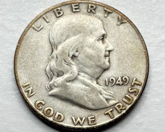 1949 S - Silver Franklin Half Dollar