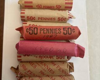 9 Rolls of Pennies