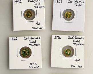 Lot of 7 - Assorted California Gold Medallion Tokens