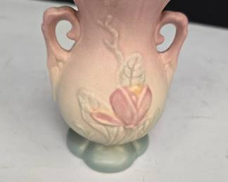 Hull Pottery Magnolia Double-Handled Bud Vase (Pattern #13)