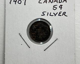 1907 - Canada Silver Five Cent Piece