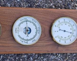 Vintage Tempo-Time Wood Mounted Weather Station