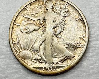 1917 D - Obverse - Walking Liberty - Silver Half Dollar