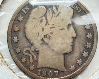 1907 D - Barber Half Dollar