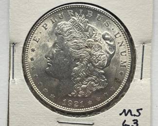 1921 - Morgan Silver Dollar - MS63 (1 of 2)