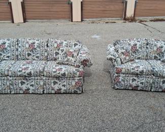St. James Collection Floral Couch and Loveseat Set