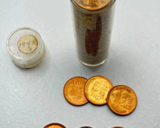 1955 S - Key Date - Full Roll Lincoln Wheat Cents - BU