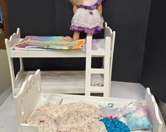 17" Our Generation Doll with Bunk Beds, Bedding & 2 Dresses