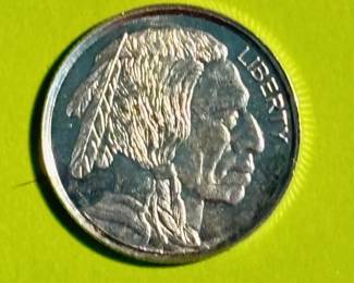 1/10 Troy Ounce .999 Fine Silver Coin - Indian Head Design