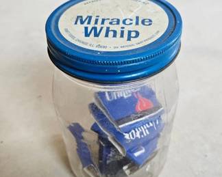 Vintage Miracle Whip Jar with Ten Packs of UniLites Matches - Estate Sales Warehouse (GR)