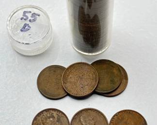1955 D - Full Date Roll - Lincoln Wheat Cents