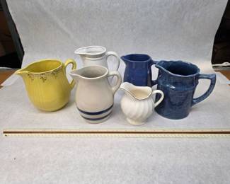 Collection of 6 Vintage Ceramic Pitchers