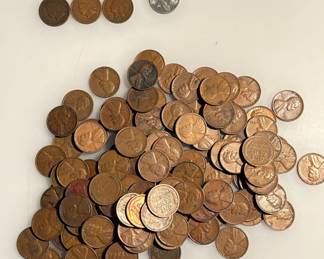 Lot of 125 Unsorted Wheat Cents - Includes Indian Head and Steel Cents