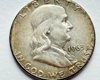 1963 - Silver Franklin Half Dollar