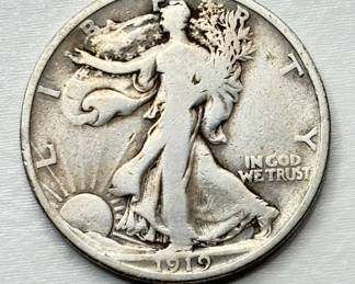 1919 - Walking Liberty - Silver Half Dollar
