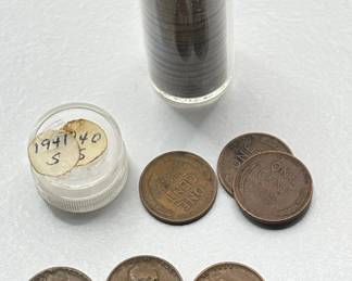1940 S / 1941 S - Roll of 50 Obsolete San Francisco Wheat Cents